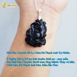  Dây chuyền mặt hồ ly chúa chín đuôi thủng thạch anh đen hợp mệnh mộc thủy trợ duyên may mắn 