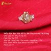  Nhẫn bạc nữ hình vương miện bọc hồ ly đá thạch anh tóc nâu trợ duyên may mắn 