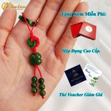  Dây treo ốp điện thoại bện handmade biểu tượng cát tường cỏ 4 lá ngọc bích cầu may mắn bình an 