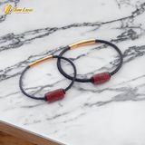  Vòng tay lu thống Thạch Anh tóc đỏ hợp mệnh hỏa thổ chạm họa tiết kim tiền tài lộc hanh thông 