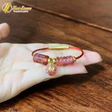  Vòng tay ngũ điếu mix lu thống treo túi tiền thạch anh tóc đỏ tài lộc hợp mệnh may mắn 