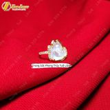  Nhẫn Nữ Vàng 10K Hồ Ly Tình Duyên Đá Moonstone Tự Nhiên May Mắn Bình An - Tuệ Lâm 