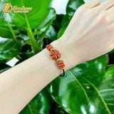  Vòng tay ngũ điếu mix cỏ 4 lá ngọc huyết jade A mix bi cầu vàng kim tiền 10k tài lộc hợp mệnh may mắn 