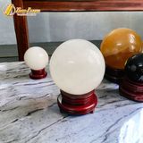  Quả cầu phong thủy đá canxit trắng hợp mệnh kim thủy mang lại sức khỏe may mắn bình an 