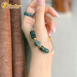  Vòng tay lu thống chạm mix ngũ điếu mix hồ ly chúa ôm hoa thạch anh tóc xanh hợp mệnh trợ duyên tài lộc 