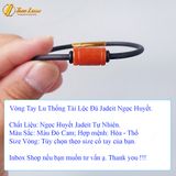  Vòng Tay Lu Thống Ngọc Huyết Jadeit Đỏ Cam Hợp Mệnh Hỏa Thổ Chiêu Tài Hút Lộc Hanh Thông 