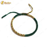  Vòng tay chỉ may mắn màu trắng bện kiểu tibets đối xứng xen kẽ mang lại bình an - Tuệ Lâm 