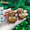 Tỳ hưu đá mắt hổ nâu vàng để két sắt chiêu tài hút lộc hợp mệnh kim, mệnh thổ