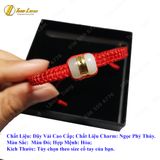  Vòng chỉ may mắn màu đỏ tươi bện lu thống ngọc phỉ thúy tài lộc may mắn 