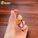  Vòng tay nam nữ lu thống thạch anh tóc vàng chạm họa tiết kim tiền tài lộc hợp mệnh kim thổ 