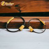  Vòng tay nam nữ lu thống thạch anh tóc vàng chạm họa tiết kim tiền tài lộc hợp mệnh kim thổ 