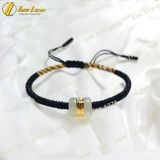  Vòng chỉ may mắn màu đen bện handmade lu thống phỉ thúy tài lộc 