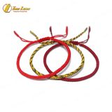  [DIY bracelets] Vòng Tay Set 3 Vòng Chỉ Tây Tạng Tông Đỏ Tươi Đỏ Đô Ngũ Sắc - Tuệ Lâm 