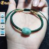 Vòng tay chỉ may mắn bện handmade lu thống ngọc sơn thủy hợp mệnh tài lộc bình an
