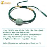  Vòng tay chỉ may mắn bện handmade lu thống ngọc sơn thủy hợp mệnh tài lộc bình an 