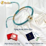  Vòng chỉ may mắn màu xanh mint bện lu thống ngọc phỉ thúy tài lộc may mắn 