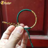  Vòng tay chỉ may mắn màu trắng bện kiểu tibets đối xứng xen kẽ mang lại bình an - Tuệ Lâm 