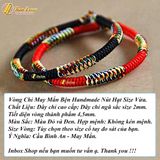  Vòng Chỉ Ngũ Sắc Tây Tạng Nút Hạt Size To Bện Handmade SoLe  May Mắn - Tuệ Lâm 