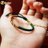  Vòng tay chỉ may mắn màu trắng bện kiểu tibets đối xứng xen kẽ mang lại bình an - Tuệ Lâm 
