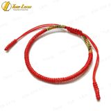  Vòng tay may mắn nữ chỉ đỏ tươi cao cấp bện kiểu tây tạng hai đầu ngũ sắc hợp mệnh - Tuệ Lâm 