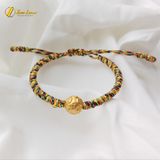  Vòng Chỉ Ngũ Sắc Bi Cầu Dát Vàng 24k 