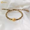 Vòng Chỉ Ngũ Sắc Bi Cầu Dát Vàng 24k