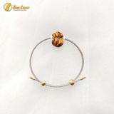  Vòng Tay May Mắn Túi Tiền Đá Mắt Hổ Nâu Vàng Hợp Mệnh Kim Thổ Tài Lộc, Phú Quý  -Tuệ Lâm 