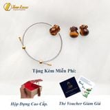  Vòng Tay May Mắn Túi Tiền Đá Mắt Hổ Nâu Vàng Hợp Mệnh Kim Thổ Tài Lộc, Phú Quý  -Tuệ Lâm 