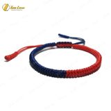  Vòng tay may mắn nữ Set 3 vòng chỉ tibets xanh đỏ vàng bện handmade hợp mệnh - Tuệ Lâm 