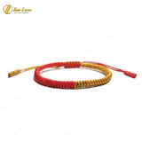  Vòng tay may mắn nữ Set 3 vòng chỉ tibets xanh đỏ vàng bện handmade hợp mệnh - Tuệ Lâm 