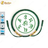  Vòng chỉ may mắn xanh rêu bện hai đầu ngũ sắc kiểu tibets bình an, hợp mệnh - Tuệ Lâm 