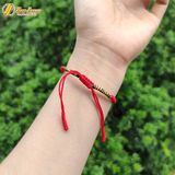  Vòng tay may mắn nữ chỉ đỏ tươi cao cấp bện kiểu tây tạng hai đầu ngũ sắc hợp mệnh - Tuệ Lâm 