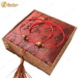  Vòng tay chỉ đỏ may mắn mix hạt trầm hương bi bạc mạ vàng may mắn bình an - Tuệ Lâm 