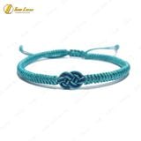  Vòng Tay Nữ Dây Chỉ May Mắn Màu Xanh Bện Kiểu Tây Tạng Vô Cực Tình Duyên Giá Rẻ Đẹp - Tuệ Lâm 