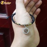  Vòng tay chỉ đỏ bện chỉ ngũ sắc may mắn kiểu vòng tay tây tạng charm OM -Tuệ Lâm 