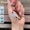 Vòng tay tỳ hưu aquamarine hợp mệnh thủy mộc mix hạt đá aquamarine 8 li, bện handmade chỉ may mắn bền đẹp - Tuệ Lâm