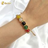  Vòng tay chỉ ngũ sắc tây tạng may mắn bện ngũ hạt mã não nhiều màu hợp mệnh, bình an - Tuệ Lâm 
