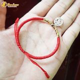  Vòng tay chỉ đỏ bện chỉ ngũ sắc may mắn kiểu vòng tay tây tạng charm OM -Tuệ Lâm 