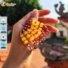 Vòng Tay Cho Bé Hổ Phách Mật Lạp Dây Chỉ Bện Handmade Bình An - Tuệ Lâm