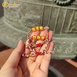  Vòng Tay Cho Bé Hổ Phách Mật Lạp Dây Chỉ Bện Handmade Bình An - Tuệ Lâm 