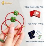  Vòng tay may mắn cỏ 4 lá ngọc bích hợp mệnh may mắn bình an hạnh phúc 