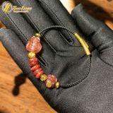  Vòng tay ngũ điếu mix hồ ly và túi tiền đá thạch anh tóc đỏ hợp mệnh hỏa thổ chiêu tài hút lộc may mắn 