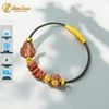 Vòng tay ngũ điếu mix hồ ly và túi tiền đá thạch anh tóc đỏ hợp mệnh hỏa thổ chiêu tài hút lộc may mắn