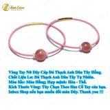  Vòng tay phong thủy hạt đá thạch anh dâu tây hồng size 10 li hợp mệnh hỏa thổ may mắn 