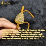 Vòng tay chỉ may mắn bện mặt hồ ly chúa chín đuôi đá thạch anh tóc vàng hợp mệnh kim thổ trợ duyên 