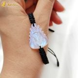  Vòng tay may mắn nữ bà hồ ly chúa moonstone bện chỉ hợp mệnh trợ duyên - Tuệ Lâm 