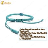  Vòng Tay Nữ Dây Chỉ May Mắn Màu Xanh Bện Kiểu Tây Tạng Vô Cực Tình Duyên Giá Rẻ Đẹp - Tuệ Lâm 