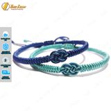  Vòng Tay Nữ Dây Chỉ May Mắn Màu Xanh Bện Kiểu Tây Tạng Vô Cực Tình Duyên Giá Rẻ Đẹp - Tuệ Lâm 