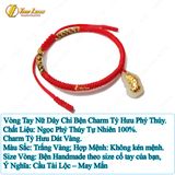  Vòng Tay Chỉ Đỏ May Mắn Bện Tỳ Hưu Ngọc Phỉ Thúy Tài Lôc Hợp Mệnh 
