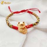  Vòng chỉ đỏ may mắn bện handmade charm mèo thần tài may mắn CB272V - Tuệ Lâm 